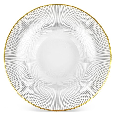 Bol, grace, 28 cm Ø, sticla, transparent/auriu