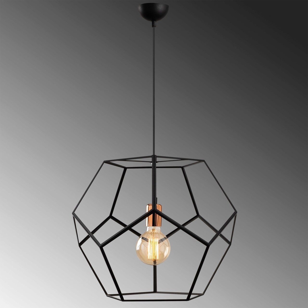 Lustra, Alby, 527ABY1681, Metal, Negru/Bronz - 2 | YEO