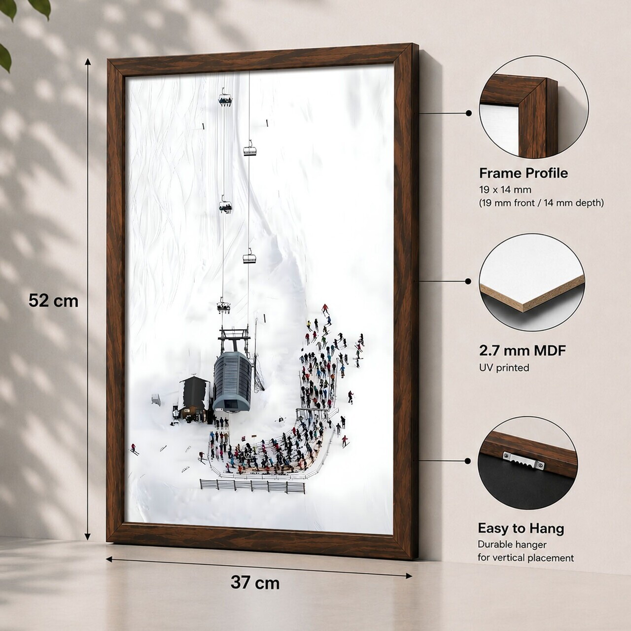 Tablou decorativ, 3752KACT-067, Fundal: 100% MDF (Grosime: 2,7 mm) Vopsire: Imprimare UV, Multicolor — imaginea 2