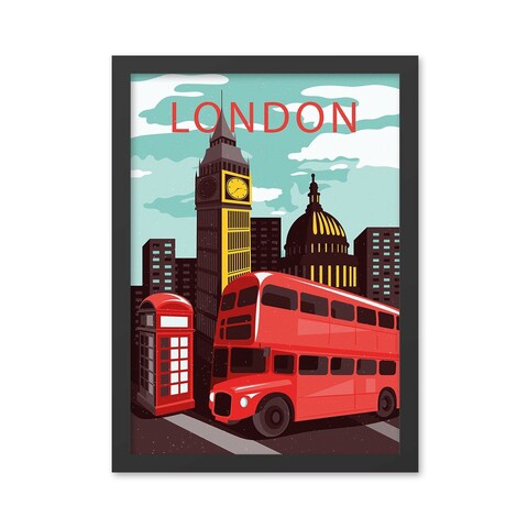 Tablou decorativ, London 8 (35 x 45), MDF , Polistiren, Multicolor