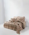 Cuvertura matlasata dubla, Felix - Tile Red, Cotton Box, 50% bumbac / 50% poliester