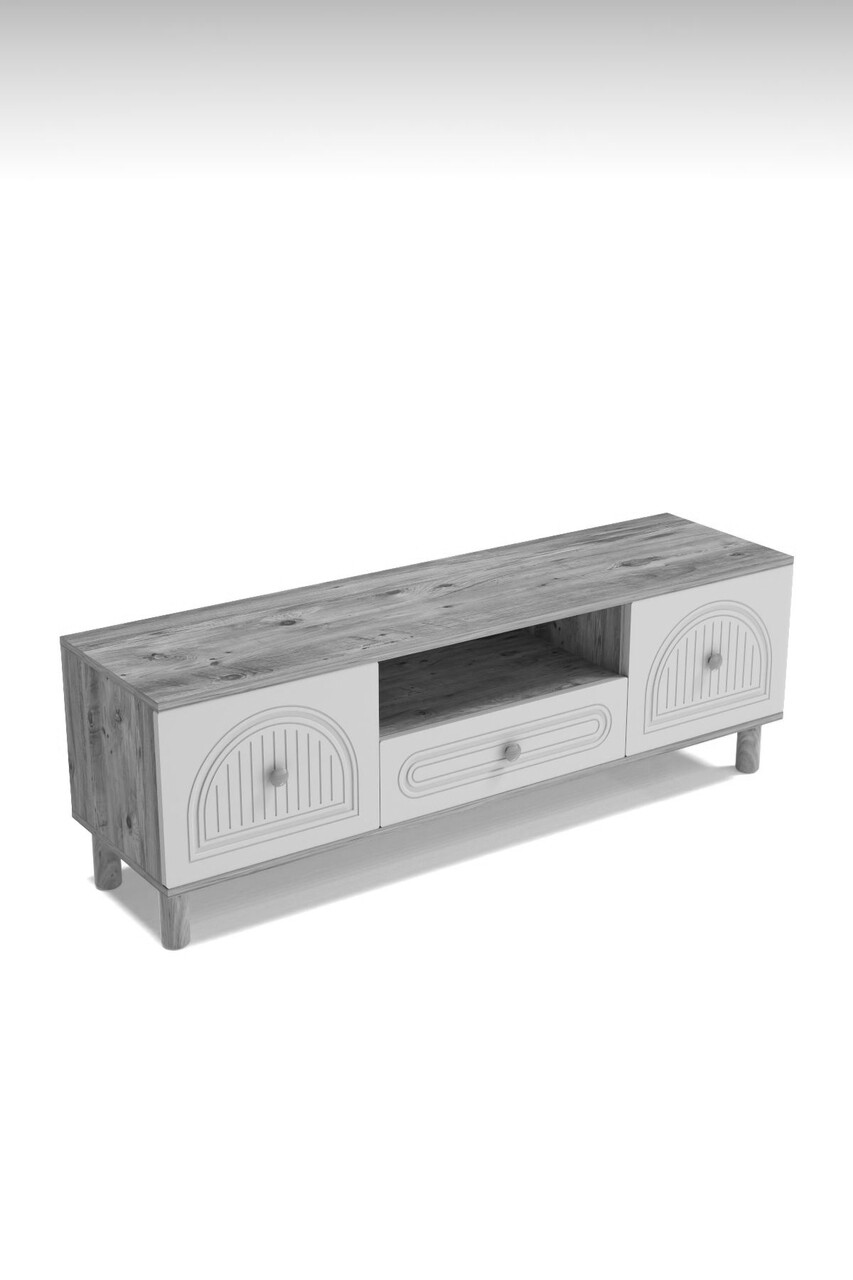 Comoda TV, Hanah Home, Arcera 150, 150x53x41 cm, PAL, Pin Atlantic / Alb - view 5