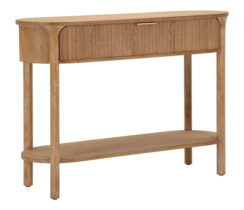 Consola Gothenburg, Mauro Ferretti, 110x40x80 cm, lemn de brad/MDF/fier, maro