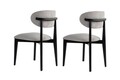 Set scaune 2 piese, Wayland, Lionte, Gri/Negru