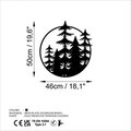 Decoratiune de perete, Trees, Dimensiune: 50 x 46 cm, Negru