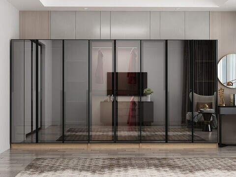Dulap pentru haine, Hanah Home, Nisa, 360x210x52 cm, Dore