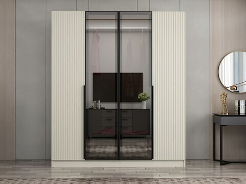 Dulap pentru haine, Hanah Home, Nisa, 180x210x52 cm, Gresie