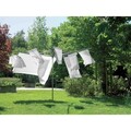 Uscator de rufe rotativ cu 4 brate, Brabantia, Essential Metallic, 40 m capacitate de uscare, otel, gri