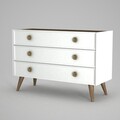Comoda, Tera Home, Nadya, 120 x 80.3 x 45 cm, pal melaminat, alb/nuc