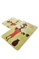 Set 2 covorase de baie Elefante, Chilai, 50x60 cm/60x100 cm, multicolor