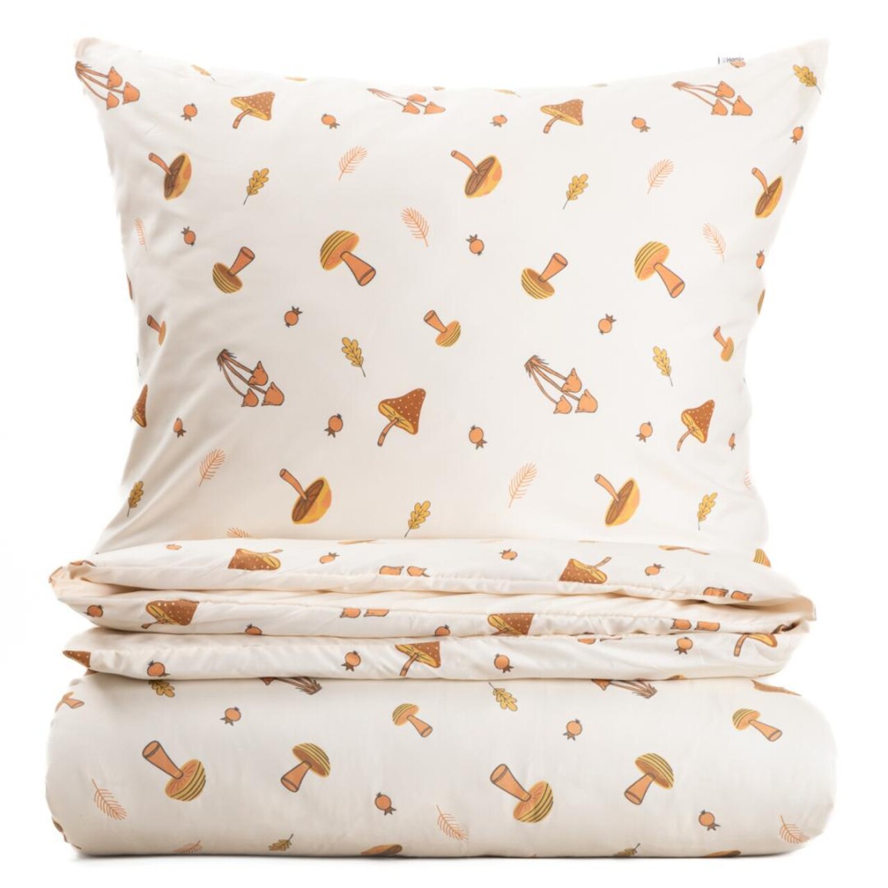 Lenjerie de pat King Size, Shroom, Homla, 3 piese, 200x220 cm, microfibra, ecru - 1 | YEO
