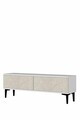 Comoda TV, Hanah Home, Didema 120, 120x40.5x30 cm, Alb / Travertin