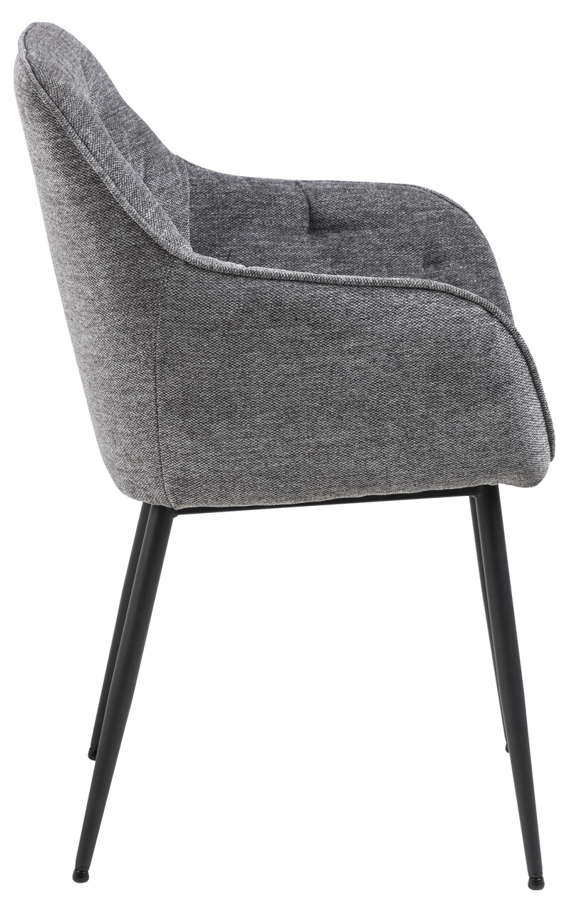 Scaun Brooke, Actona, 58x55x83 cm, tesatura Chenille/otel, antracit - view 8