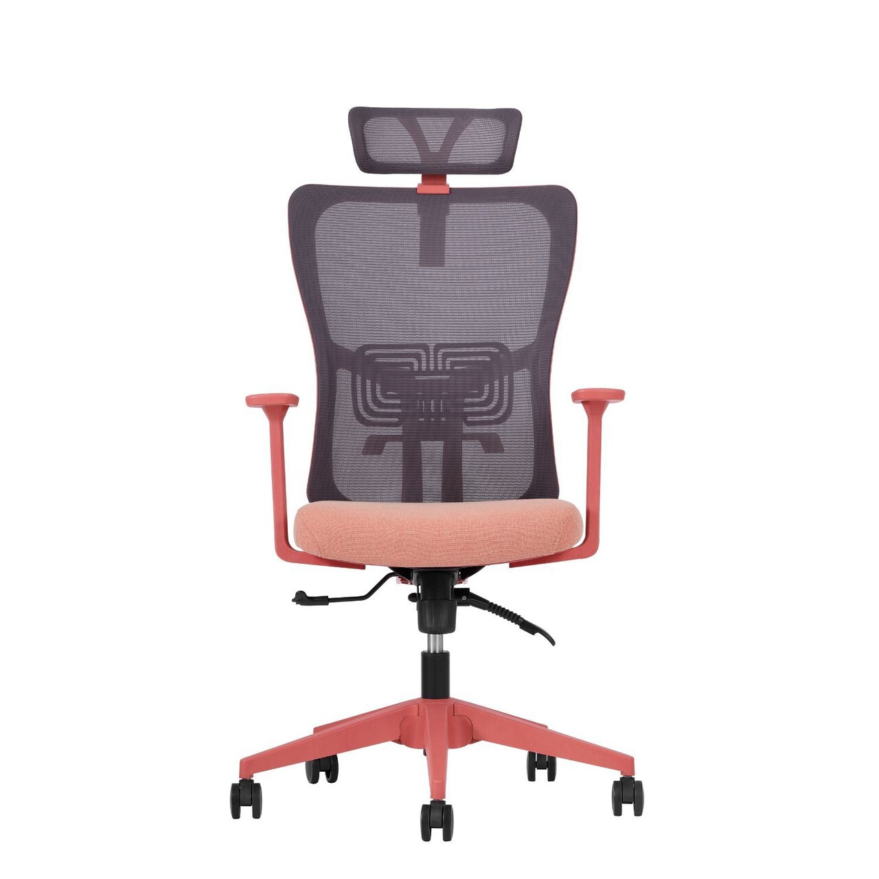 Scaun de birou, Hanah Home, Lumbar 126, 61x126x68 cm, Plastic, Roz somon - view 2