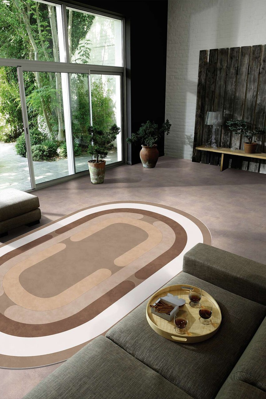Covor (80 x 150), Sftkece048-Oval, 80x150 cm, Maro - view 2