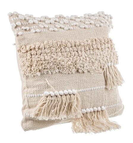 Perna decorativa Acapulco, Bizzotto, 45×45 cm, bumbac, natural 45x45