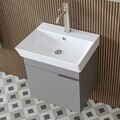 Set Dulap de Baie cu Chiuvetă și Oglindă (2 Piese), Hanah Home, 2927, MDF, Frasin