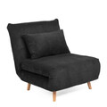 Canapea 1 loc Solace, Homla, 83x91x84 cm, MDF/catifea din poliester, negru