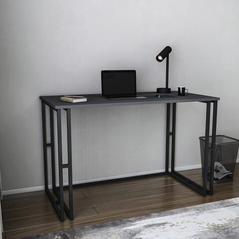 Birou, retricy, kane, 120x60x74.8 cm, pal, negru / antracit