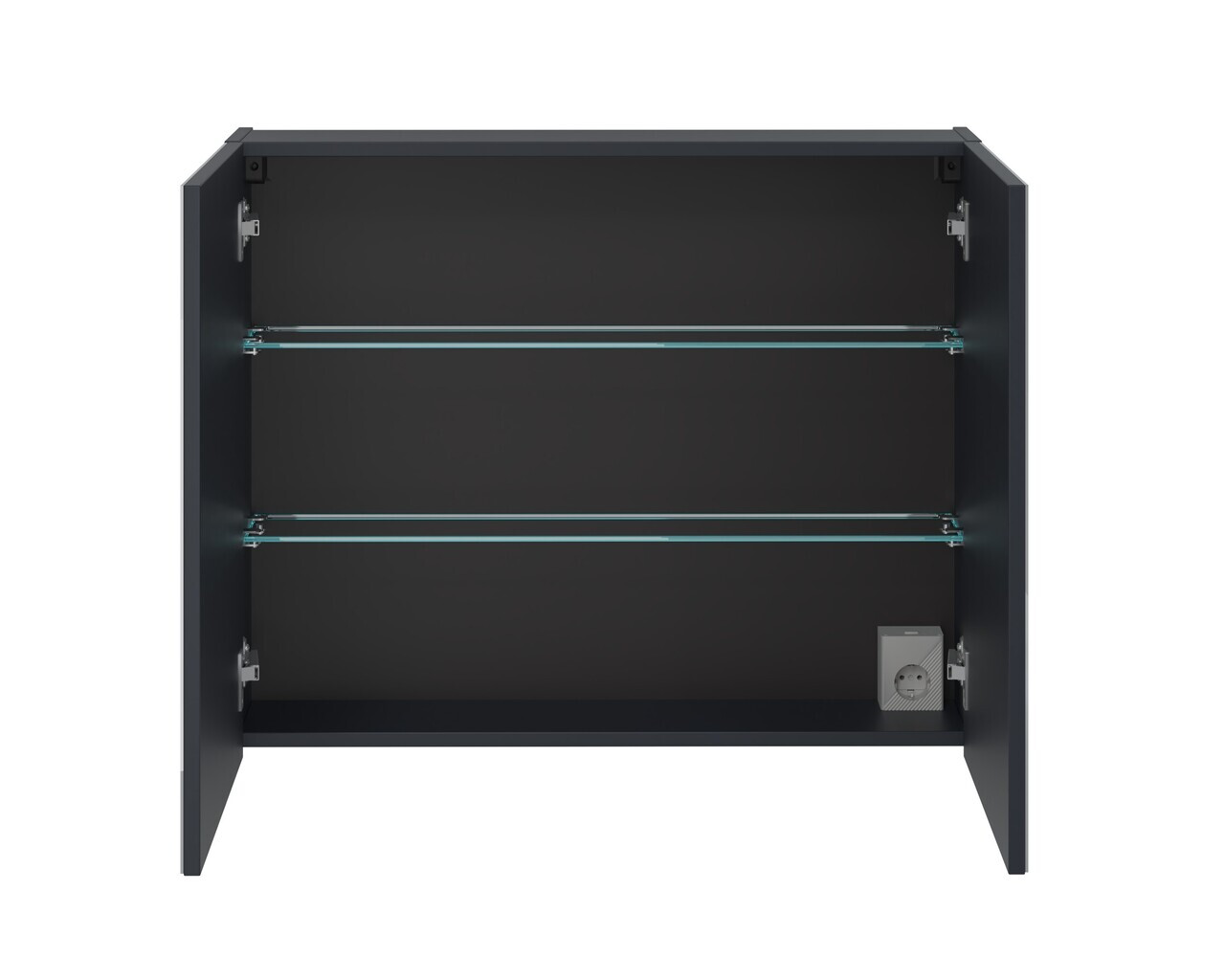 Cabinet cu oglinda si 2 usi, Santa Fe Deep Blue, Comad, 80x17x65 cm, MDF/PAL laminat, albastru indigo — imaginea 3