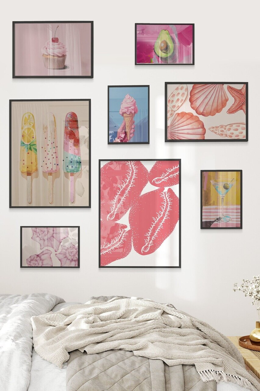 Tablou decorativ, Çgs-076-Black-Byk, Lemn masiv, Față: 100% PVC STICLĂ, Multicolor - view 2