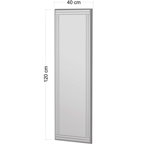Oglinda decorativa, Siam, Buhem, 40x120x2.2 cm, MDF , Alb