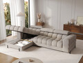 Coltar extensibil dreapta 3 locuri ELTAP, LT-20ROY, Felro, 285x181x93 cm, lemn/poliester, bej