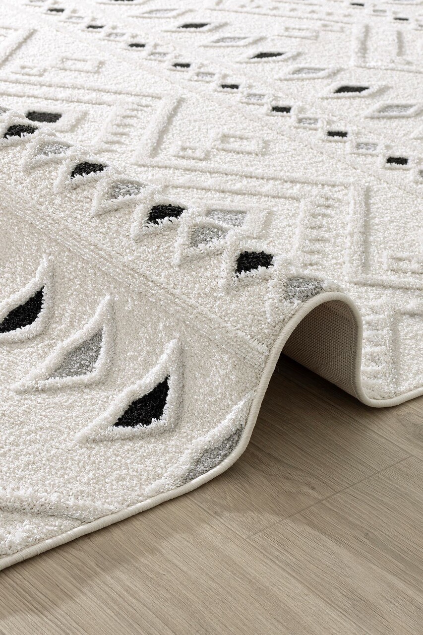 Covor (60 x 100), 33412A, 60x100 cm, Crem/Negru — imaginea 2