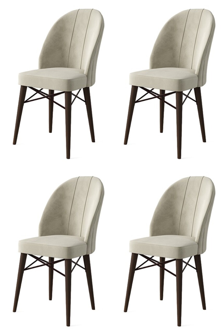 Set de scaune, Charlotte, Ritim, Metal, Crem/Maro