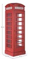 Biblioteca Red Cabin, Bizzotto, 53 x 51.5 x 180 cm, lemn de brad/MDF