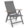 Scaun cu spatar inalt Cesano, 62x68x108 cm, gri