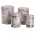 Set 4 cutii de depozitare InArt Flamingo