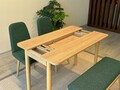 Set masa extensibila si 4 scaune, Vella, Vina Mini 01 1070, PAL, Stejar / Verde