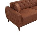 Set canapea extensibilă, Unique Design, 867UNQ1521, Lemn de carpen, Maro