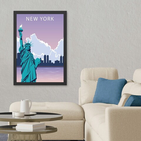 Tablou decorativ, New York 2 (55 x 75), MDF , Polistiren, Multicolor Colton