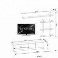 Comoda TV cu raft, Wooden Art, Ahenk White