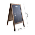 Panou stradal meniu restaurant Felex, Pakoworld, 51x25x100 cm, lemn, maro/negru