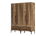 Dulap pentru haine, Hommy Craft, Kumsal TT, 160x47.5x201.4 cm, PAL, Maro