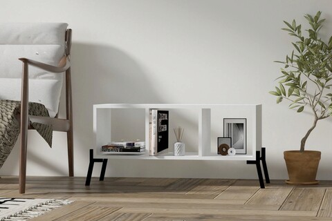 Corp biblioteca, asse home, gordes, 30x101x30 cm, alb