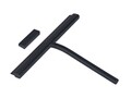 Racleta pentru baie Agana, Wenko, 25x4x22 cm, inox/silicon, negru