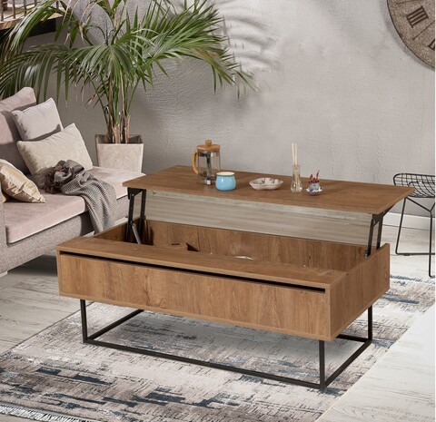 Masuta de cafea Est, Sapphire, 120x60x43 cm, maro/negru Masute living