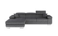 Coltar extensibil stanga 4 locuri ELTAP, Armd-60, Armando, 289x203x85 cm, lemn/poliester, gri
