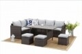 Set mobilier de gradina Heinner, 7 piese, Atena Brown/ Grey
