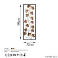 Decoratiune de perete, Platane 3, Metal, Dimensiune: 32 x 90 cm, Multicolor