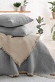 Set cuvertura de pat dubla 3 piese, Alda - Grey, Şaheser, 70% bumbac/30% poliester