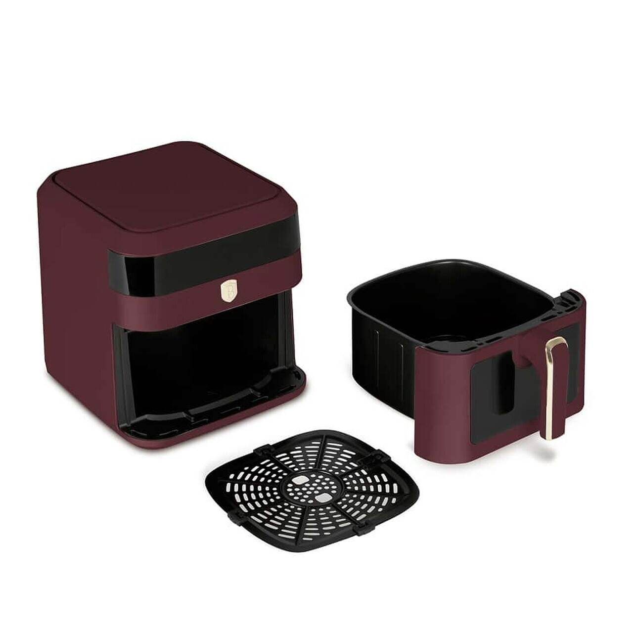 Friteuza cu aer cald si fereastra Berlinger Haus, Leonardo, 6.3 L, 1300W, visiniu mat - imagine 7