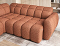 Coltar extensibil stanga 4 locuri ELTAP, LT-30COR, Falconn, 258x208x107 cm, lemn/poliester, caramiziu