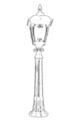 Lampadar de exterior, Avonni, 685AVN1205, Plastic ABS, Negru