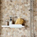Suport accesorii dus + racleta, Brabantia, MindSet, 42.1x9x7.3 cm, aluminiu, alb