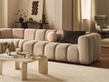 Coltar simetric modular 5 locuri, Lupine-140, Micadoni Home, 309x309x70 cm, tesatura chenille din poliester, gri